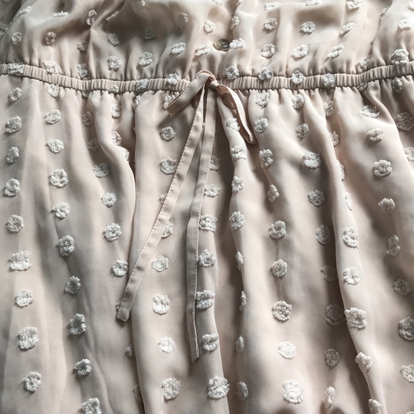 ROBERT LOUIS Moonlight mini dress raised dot pattern sheer with inner lining 1X - Picture 8 of 12